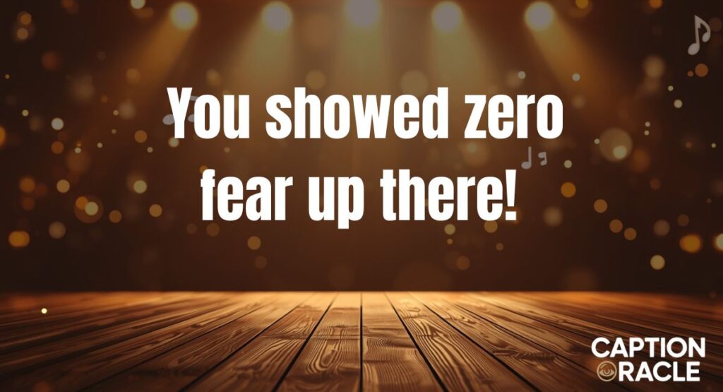 Compliments for First-Time Performances and New Singers