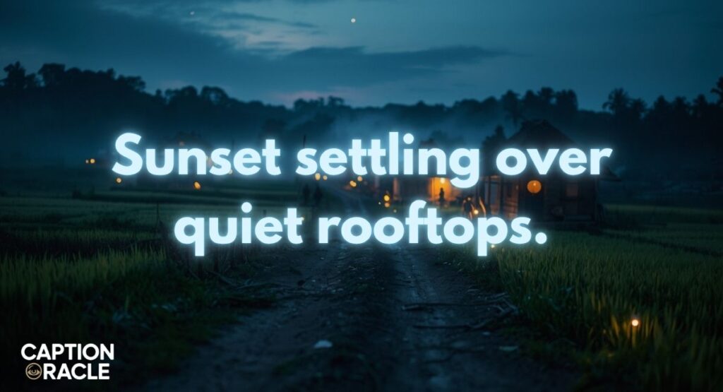 Evening Village Captions for Instagram