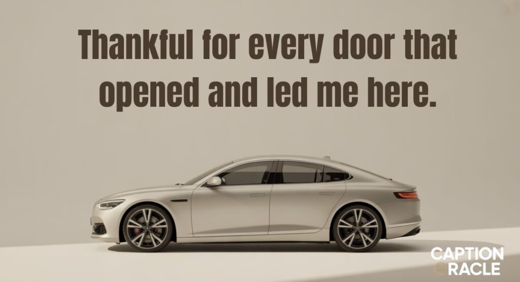 Grateful for New Car Captions