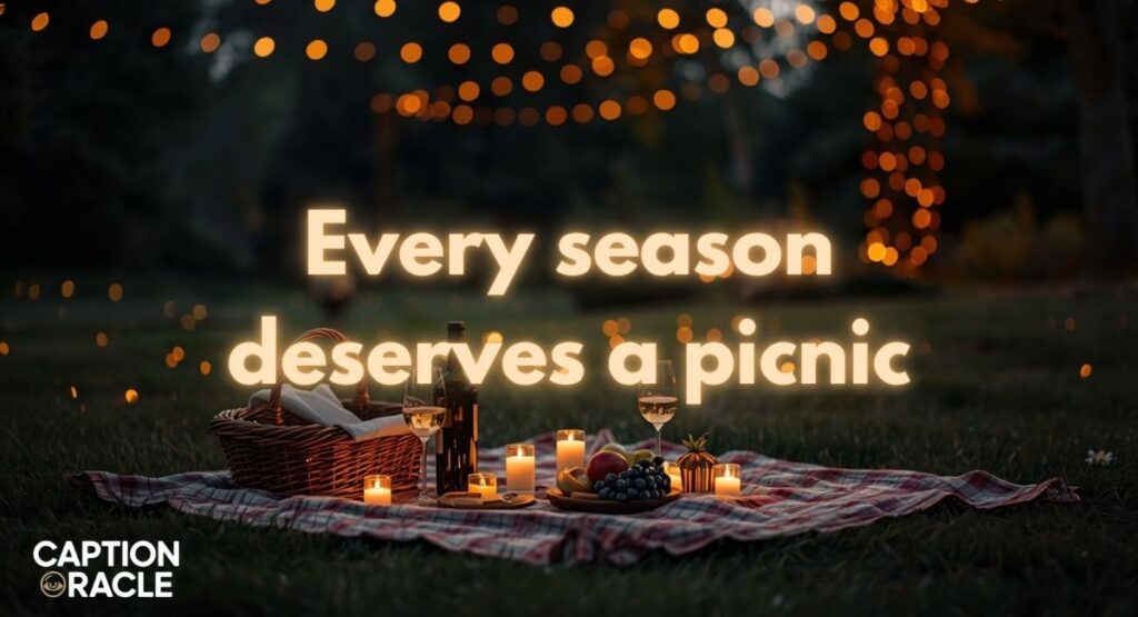Inspirational picnic captions for Instagram