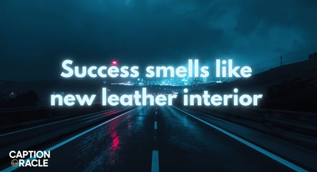 Luxury car driving captions for Instagram