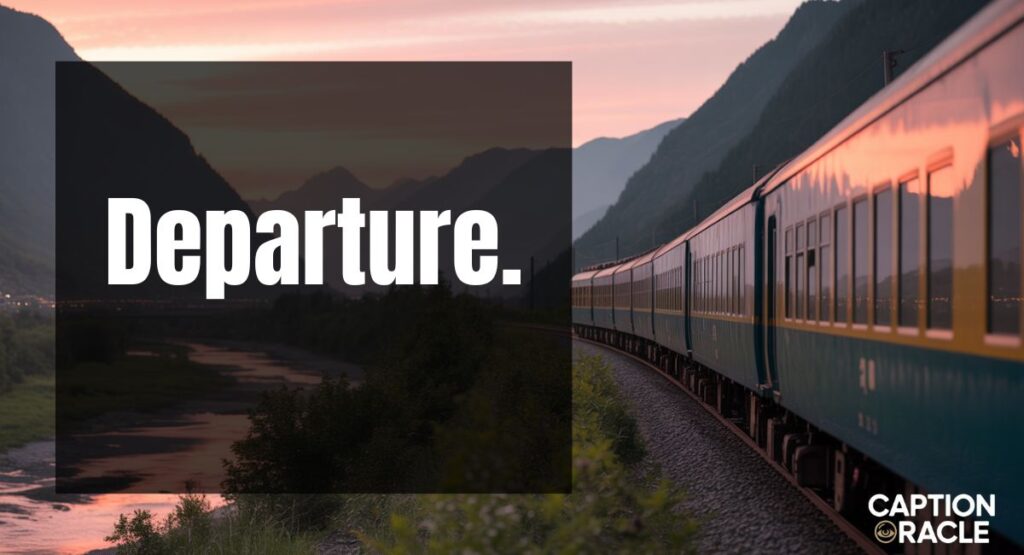 One Word Train Captions for Instagram