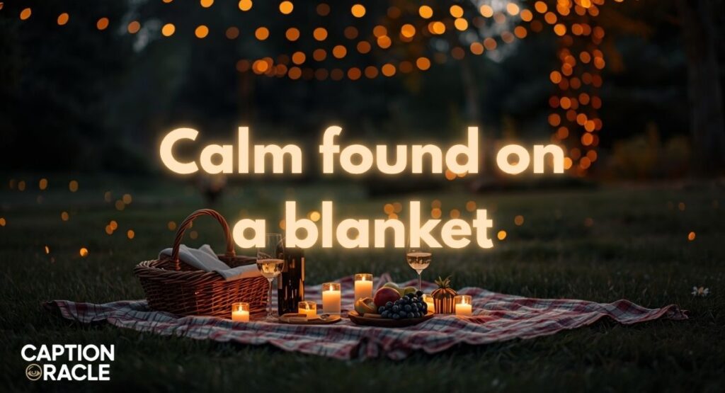 Relaxing picnic captions for Instagram