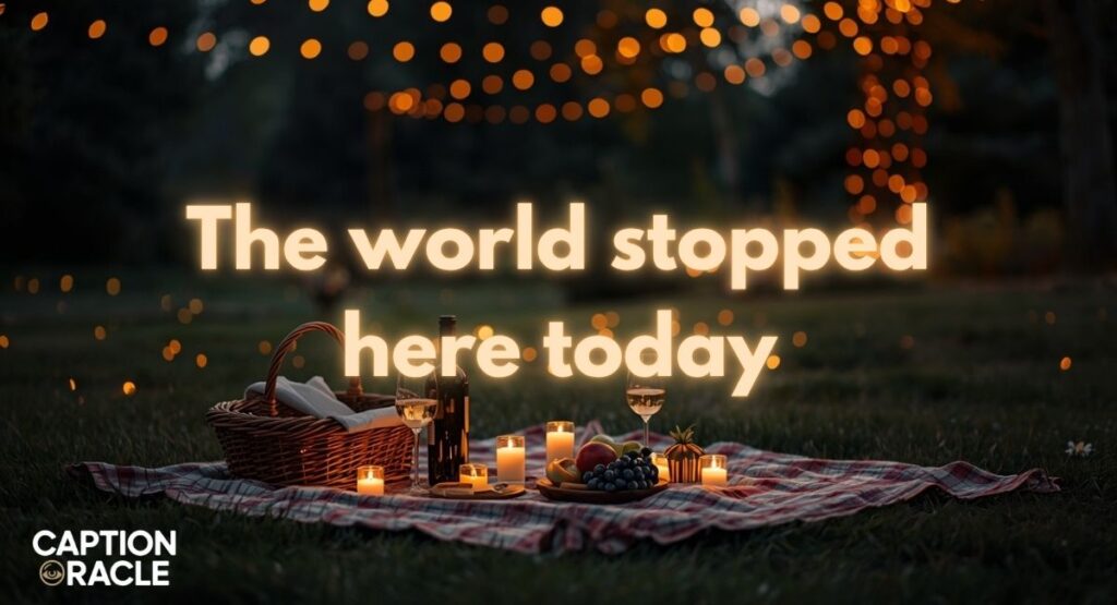 Romantic picnic captions for Instagram