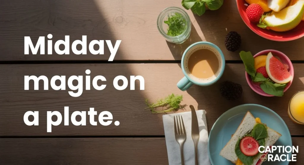 Short Lunch Captions for Instagram