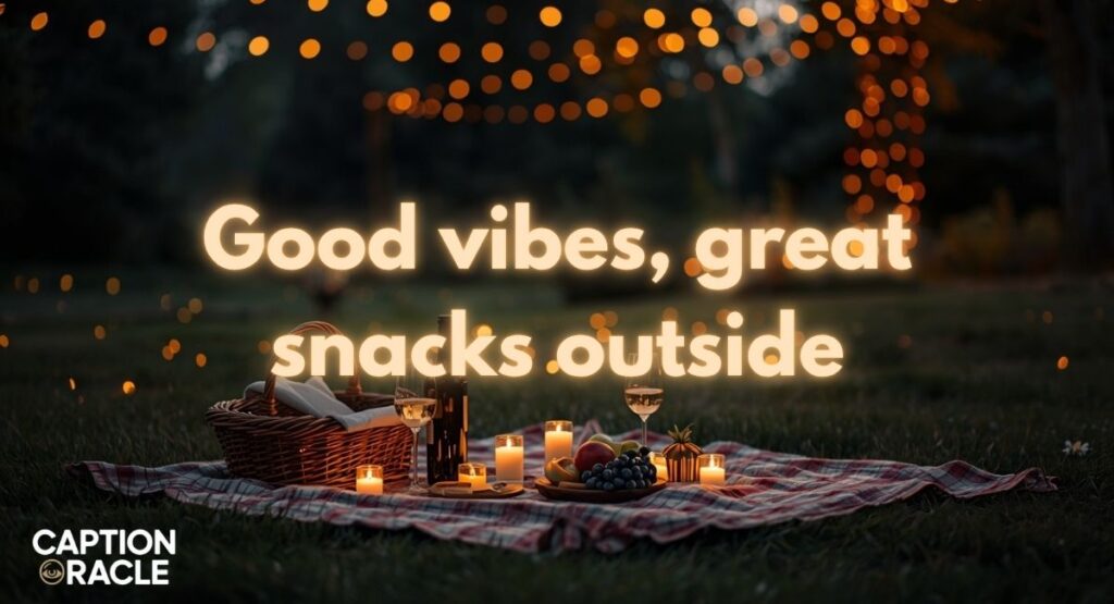 Short picnic captions for Instagram