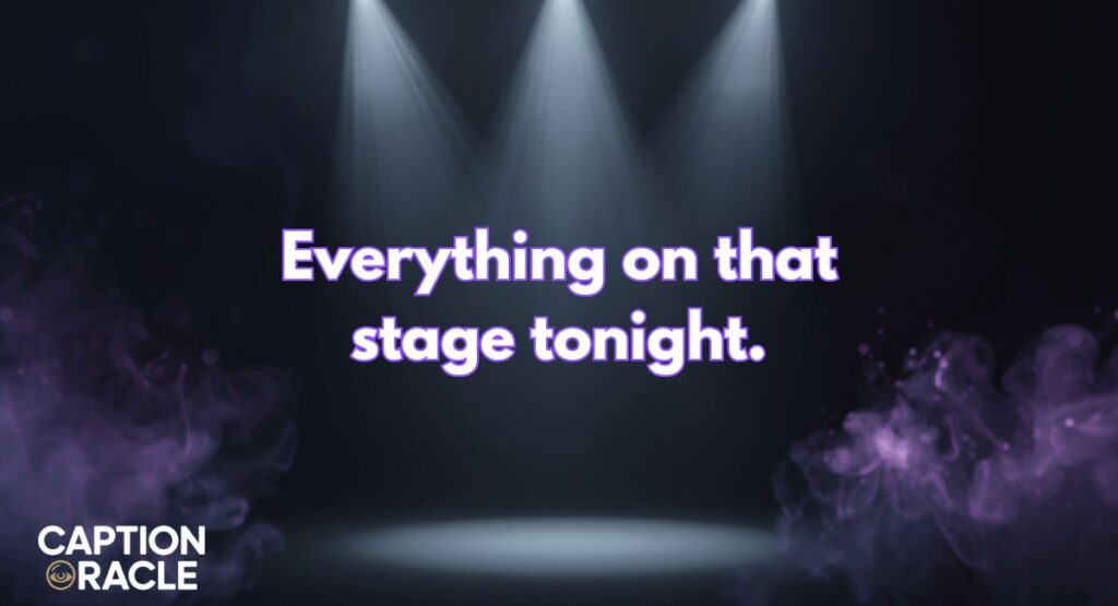 Singing Captions for Performances