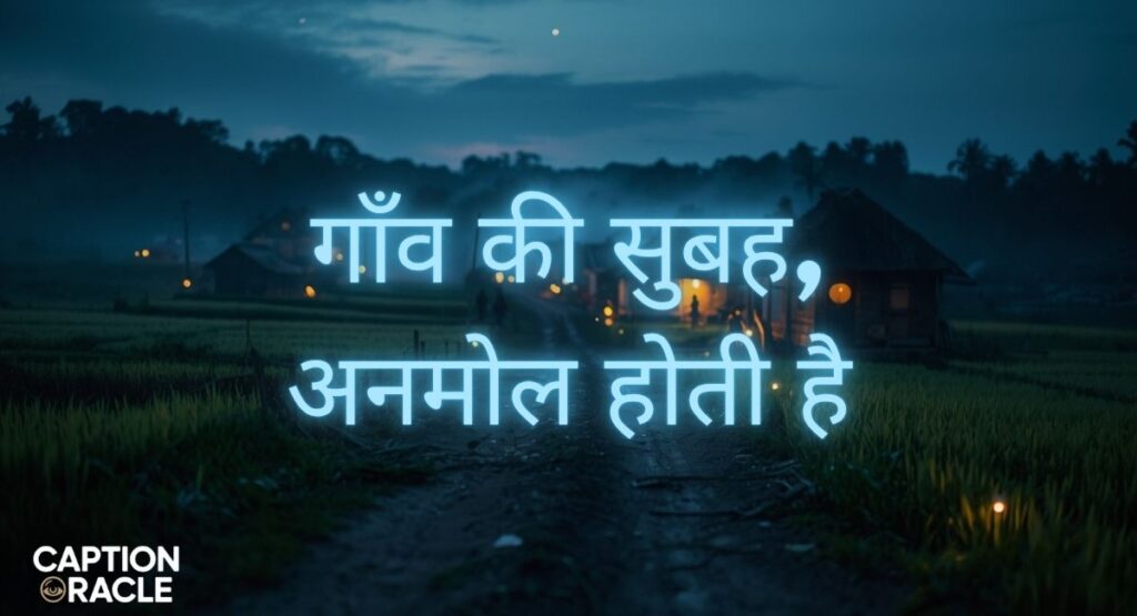 Village captions for Instagram in Hindi