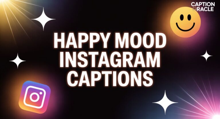 320+ Happy Mood Instagram Captions to Brighten Your Feed A happy mood can instantly change the vibe of your Instagram feed and make your posts feel more positive and alive. 320+ Happy Mood Instagram Captions to Brighten Your Feed is all about simple ways to express joy, smiles, and good energy through your everyday moments. Whether you are feeling excited, grateful, or just enjoying life, the right words help you share that feeling naturally. These happy captions, positive vibes captions, and feel-good Instagram captions add brightness, emotion, and a cheerful touch to your social media posts. Best Good Mood Instagram Captions Feeling good, living even better Good vibes only, always winning Mood on a whole new level Life tastes sweeter today somehow Glowing from the inside out Nothing but good energy here Today feels like a blessing Riding this wave all day Happiness looks really good on me Best version of me today Grateful, glowing and feeling great Walking in pure good energy Life is simply too good Smiling because everything feels right Soaking up every good moment Good mood, good life always Feeling like magic today, honestly High on life right now This energy is truly unmatched Loving how today feels completely Short Good Mood Instagram Captions Just vibing over here today Good mood, no explanations needed Feeling this with my soul Simply happy, nothing more needed Mood: absolutely cannot be touched Pure joy, no filter needed All smiles, all day long Too blessed to feel stressed Living light and feeling free Good energy only, thanks much Happiness is my whole vibe Feeling it deep today, truly On cloud nine right now Smiling just because I can Life is good, really good Nothing but peace and joy Happy feels look good today Vibes are immaculate right now Soft, happy, and fully present Feeling free and fully alive Funny Good Mood Captions for Instagram Me when bills pay themselves Smiling like I have WiFi Good mood loading, please hold on Happiness activated, no bugs detected today Woke up and chose happiness accidentally My therapist would be proud Serotonin finally showed up today Today, I am not the problem Unbothered and honestly very well fed Running on good vibes and snacks Warning: extremely good mood detected here Mood sponsored by zero responsibilities today Finally got my life somewhat together Plot twist: today was actually great Happiness hit different without the drama Smiling because I avoided the news Good mood unlocked, please do not disturb My face when nothing goes wrong Accidentally woke up feeling too good Life glitched and gave me peace Cute Good Mood Instagram Captions Sunshine mixed with a little sparkle Soft days and sweeter moments lately Heart full, smile even fuller today Blooming in my own little way Happy little soul living softly today Wrapped up in all good feelings Glowing gently and feeling so grateful Sweet mood, sweeter life always Floating on cottony soft good vibes Little things filling up my heart Radiating warmth like a gentle sunbeam Daydreaming with the biggest happy heart Smiling at everything and everyone today Cozy, content, and completely at peace Tiny joys are making my whole day Feeling like a warm sunny afternoon Happiest version of me right now Soft heart, bright eyes, good energy Butterflies in my tummy all day Life is a sweet little gift Uplifting Good Mood Captions for Instagram Choosing joy every single day Better days are already here now Light within me keeps on shining Rising above with a full heart Every day holds something truly beautiful Gratitude turns everything into pure gold Brighter days always follow the storm Carrying hope like it weighs nothing Good things are always on the way Healing looks really beautiful on you. Keep going, the best is ahead. You deserve every bit of happiness Magic happens when you stay positive Your energy is changing the room Believe in the goodness of today Bloom exactly where you are planted Joy is a form of resistance The world needs your bright light Kindness and good mood go hand in hand A good mood is always worth celebrating Creative Good Mood Instagram Captions Painting today in happy colors Mood crafted with pure good energy Writing joy into every small moment Mixing sunshine with a little magic Today is my favorite kind of art Creating happiness from scratch today My mood is a masterpiece, honestly Stitching good vibes into the day Pouring color into ordinary moments This feeling deserves its own canvas Dreaming in shades of pure happiness Sculpting today with nothing but joy Life is art when mood is right Turning ordinary into something truly extraordinary Brushing off the bad, painting good Every smile is a creative act Good mood is my creative fuel Composing today like a happy song Coloring outside every single sad line Living like a beautiful, unfinished poem Positive Vibe Good Mood Captions Radiating what I wish to receive Positivity is always my first choice Good energy finds its own people Sending light to every corner today Vibrating higher than ever before now Attracting everything that feels truly good Positivity is a full-time practice My energy speaks before I do Staying in my good frequency today Like attracts like, choosing good always Shifting into a higher gear today Overflow of good, nothing less accepted Planting seeds of pure positive energy The universe matches my happy energy Good thoughts, building a better reality Choosing light even on cloudy days My mindset is my biggest superpower Keeping the frequency high always today Overflow of joy, share it everywhere Positive energy is genuinely contagious here Aesthetic Good Mood Instagram Captions Soft light and even softer feelings Golden hour matching my golden mood Quiet happiness looks so good, honestly Muted tones, loud inner peace today Dreamy days and gentle good vibes Aesthetic outside, peaceful inside, always Living in a soft, warm filter Pastel mood on a golden day Stillness that feels absolutely beautiful today Everything looks prettier in a good mood Film grain and full heart energy Candid joy is the best aesthetic Gentle mood, gentle light, gentle life Cottagecore feelings on a warm afternoon Something about today just looks right Blurry edges, crystal clear, good energy Chasing light and catching happiness too Vintage soul with a bright mood The mood is soft and unbothered today Sunlit moments and a grateful heart Stylish Good Mood Captions for Posts Dressed with confidence and good energy Style elevated by an amazing mood Looking good, feeling even better today Outfit on point, mood even sharper A good mood is my best accessory Slaying because the mood said so Confidence is always in season here Dripping in good vibes and style The look matched the energy perfectly Mood as clean as this outfit Stepping out with nothing but good energy Style is an attitude, so is happiness Tailored mood, flawless energy today This fit hits different in a good mood Polished look, even more polished vibes Fashion fades, but a good mood stays Looking like I woke up winning Serving looks and serving good energy The vibe is always part of the outfit Mood so good it upgrades every look Attitude Good Mood Captions for Instagram Good mood, zero explanations ever needed Unbothered and absolutely thriving right now My energy is not up for debate Too happy to entertain anything negative Glowing and not looking back today My mood does not need your approval Walking in confidence and good energy Soft life, strong attitude, great mood Not available for bad vibes anymore Attitude as good as this mood Mind made up, mood locked in Not everyone deserves this good energy Level up looks good on me Mood is untouchable, keep your distance Powered by good vibes and self-belief My happiness is not negotiable today Choosing me and my peace always Taking up space with good energy Happiness with a little edge today Good mood with zero tolerance for nonsense Good Mood Captions for Friends Better together and feeling absolutely amazing Friends who vibe together stay together Squad energy on a whole new level Laughing louder because you are here Good mood doubles with good company These people bring out my best Friends make every good day greater Chaos and joy in equal measure Cannot stop smiling around these Making memories with my favorite humans Happiness hits different with your people Every picture tells our happy story The good times always include them Mood elevated by the best company Friends and good vibes, perfect combo Side by side and feeling great These laughs are unmatched and unscripted No filter needed with true friends Together is always a better mood Found my people and my peace Weekend Good Mood Instagram Captions Weekend unlocked, good mood activated now Living for these two beautiful days Saturday energy is hitting different today, honestly No alarm, no stress, just vibes Weekend and I are fully committed Finally free and feeling absolutely amazing Weekends are made for this energy Soaking up every second of this freedom Off the clock and fully alive Sunday is slow and soulfully recharged Weekend mode is permanently switched on today Two days of pure unfiltered happiness Coffee, sunshine, and zero obligations today Making the most of every weekend moment Weekend vibes are something truly special Living my best life on weekends Nothing beats a good mood on Saturday Grateful for every lazy weekend morning Recharging and radiating good weekend energy Weekends were made for moments like this Travel Good Mood Captions for Instagram New place, same incredible energy Exploring the world in a great mood Happiness has no fixed address today Every destination lifts my mood higher Wandering freely and feeling absolutely alive Good mood travels better than luggage Lost in the best possible way New city, same joy-filled soul A passport full of happy memories always The world looks good from here. Travel makes my mood absolutely unstoppable. Sky above, adventure ahead, heart full Chasing sunsets and catching good vibes Roads that lead to pure happiness Jet lagged, but the mood is perfect Every trip is a mood upgrade Wanderlust and good vibes combined perfectly Far from home, close to happiness New horizon, same joyful, grateful heart Traveling light in every possible way Self Love Good Mood Captions Falling in love with myself daily My own biggest fan right now Choosing me again and again always Self-love is the real glow up Healing looks absolutely beautiful on me Proud of the person I am becoming My happiness starts from within, always Enough, worthy, and feeling it today Treating myself like a true priority Gentle with myself and fully blooming A good mood begins with loving yourself Showing up for myself every single day My own peace is non-negotiable Growing into someone I truly admire Unbothered because I know my worth Investing in myself, and it shows Today I am my own sunshine Loving every version of who I am My relationship with myself is everything Confidence is self-love in motion Happy Life Good Mood Captions Life is good, I am grateful Smiling because this life is mine Every day is a genuine gift Living a life I truly love Happiness is a lifestyle, not luck Good life, good mood, good energy Grateful for every ordinary, beautiful moment Life keeps getting sweeter every day Choosing joy like it is my job This is exactly where I belong Living slowly and loving it deeply A happy life is built daily Bloom into the life you want Small joys in building a beautiful life Life is short, mood stays good Loving the life I have built Good days are becoming a beautiful pattern Happiness is woven into my everyday This life I live feels like magic Living proof that joy is possible Daily Mood Boost Instagram Captions Starting today with nothing but good Daily reminder that you are enough New day, fresh energy, full heart Boosting my own mood every morning Every morning is a new opportunity Today is already better than yesterday Waking up and choosing happiness intentionally Daily dose of joy, self-administered Small good moments add up beautifully Refilling my cup before anything else Today, I show up for myself The mood reset starts right now Good morning, even better mood today Beginning the day with pure intention Finding the good in every day Mood refreshed and ready to glow One good thought changes everything instantly Daily joy is a discipline worth practicing Morning energy sets the whole day Woke up ready to feel good Frequently Asked Questions What are Happy Mood Instagram Captions? They are short, positive lines used on Instagram posts to show joy, fun, and good vibes simply. Why should I use happy mood captions on Instagram? They help you express positive feelings and make your posts more engaging and relatable. What are some examples of happy mood captions? Examples include short phrases about smiles, sunshine, good vibes, and enjoying life moments. Can happy mood captions improve engagement? Yes, positive and relatable captions often attract more likes, comments, and shares. When should I use happy mood captions? You can use them anytime you feel cheerful, grateful, or want to share a positive moment. Are short captions better for happy mood posts? Yes, short captions are easy to read and quickly connect with your audience. Can I use emojis with happy mood captions? Yes, emojis make captions more expressive and visually appealing. What type of posts fit happy mood captions? They work well with selfies, travel photos, group pictures, and everyday happy moments. Do happy mood captions help in personal branding? Yes, they create a positive image and make your profile feel more friendly and engaging. Where can I find good happy mood captions? You can find them in caption lists, blogs, or create your own based on your mood. Conclusion Happy mood captions are a simple way to bring positivity and energy to your Instagram feed. They help you share joyful moments, smiles, and good vibes in a natural and relatable style. Using happy captions, positive vibes captions, and feel-good Instagram captions makes your posts more engaging. With 320+ Happy Mood Instagram Captions to Brighten Your Feed, you always have fresh ideas for every cheerful moment. These captions add brightness, emotional expression, and a touch of happiness to your social media presence. They are perfect for creating a lively and uplifting Instagram profile.