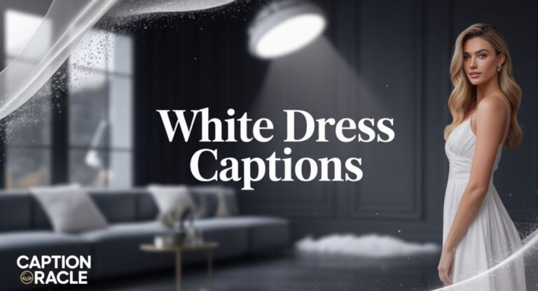 336+ Viral-Worthy White Dress Captions That Make Your Pics Pop