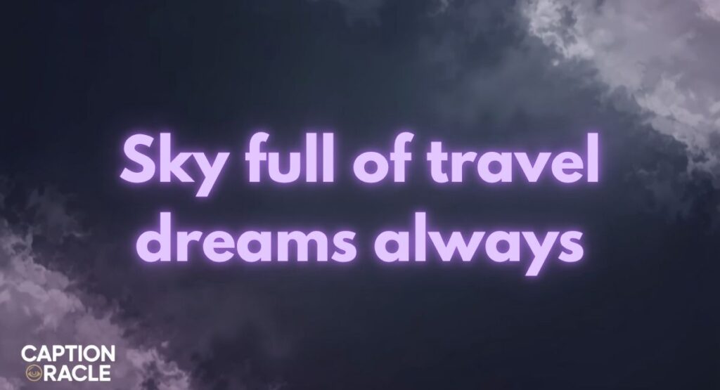 Cloud Captions for Travel Vibes