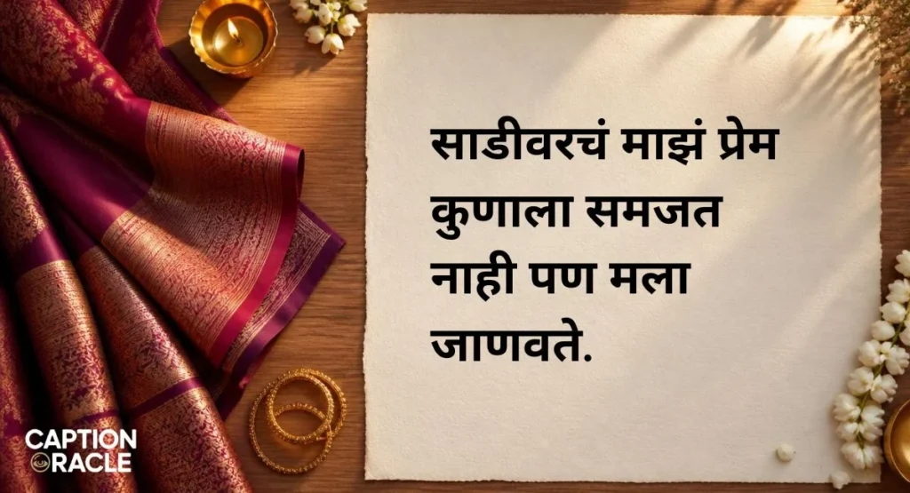 Love Saree Caption for Instagram in Marathi