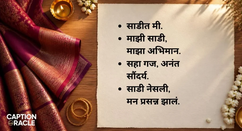 Short Saree Captions in Marathi