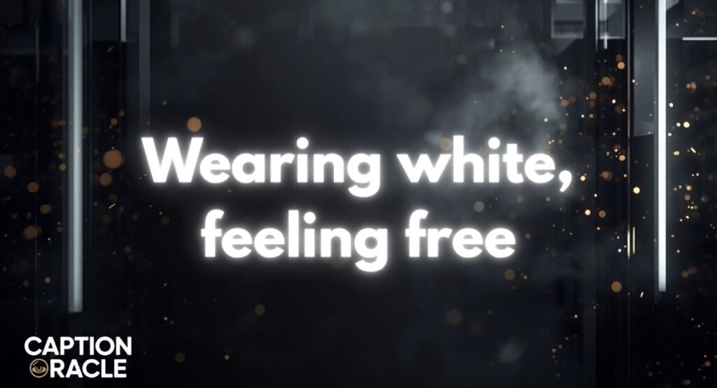 Short White Dress Captions