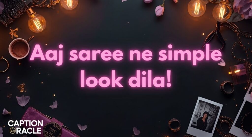 Simple Saree Captions for Instagram In Marathi