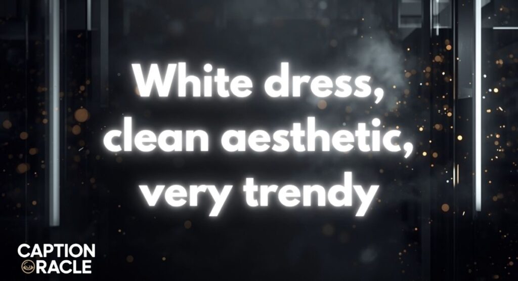 Trendy White Dress Captions