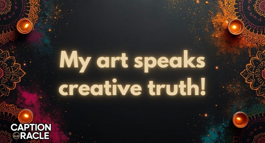 Artistic Expression Rangoli Captions