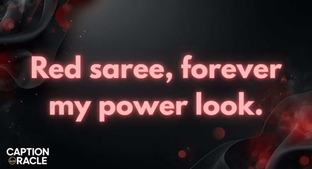Best Red Saree Captions for Instagram