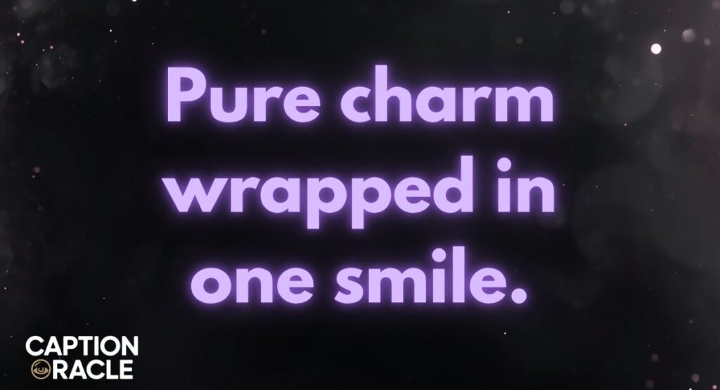 Charming Girls Smile Instagram Captions