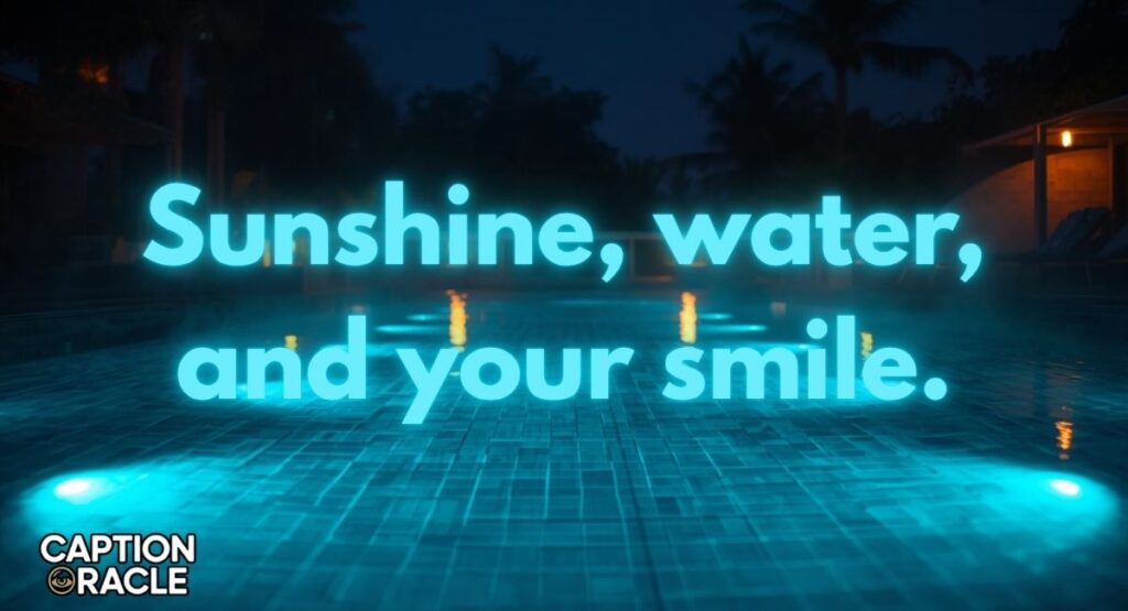 Couples Swimming Pool Instagram Captions