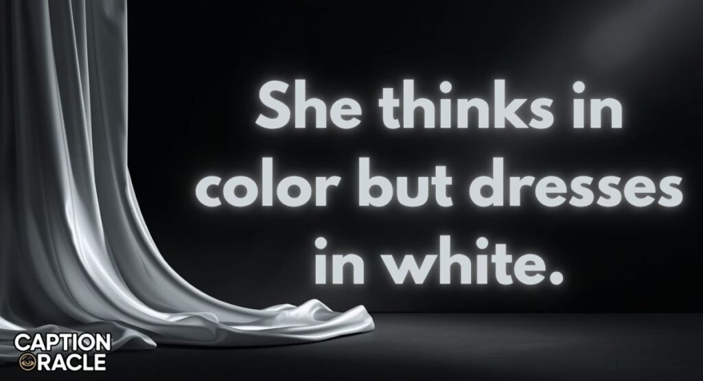 Creative White Saree Captions