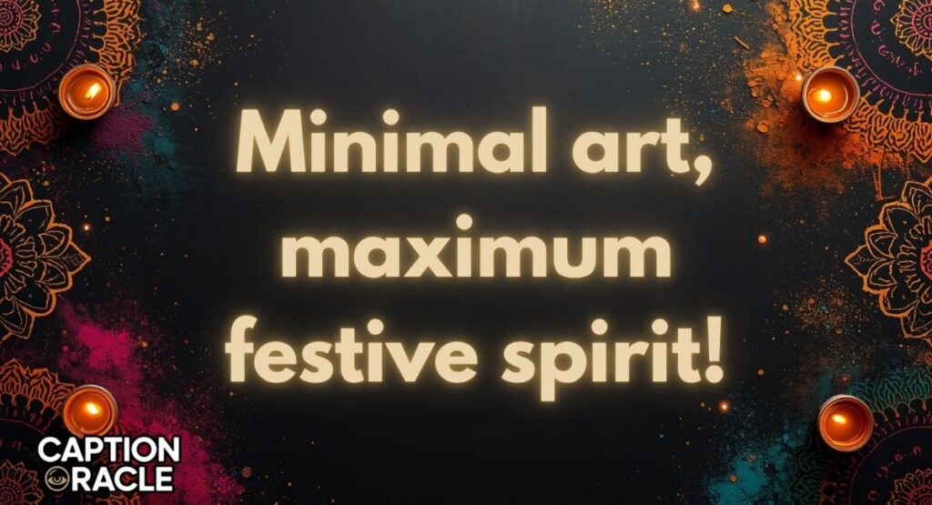 Diwali Rangoli Captions for Simple Designs