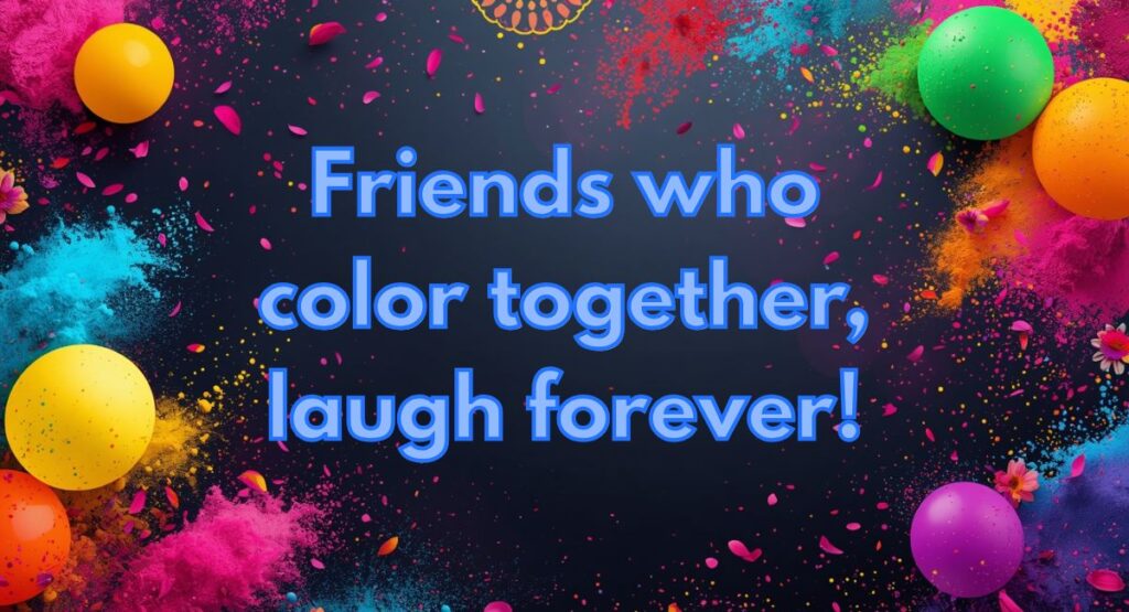 Holi Captions with Friends