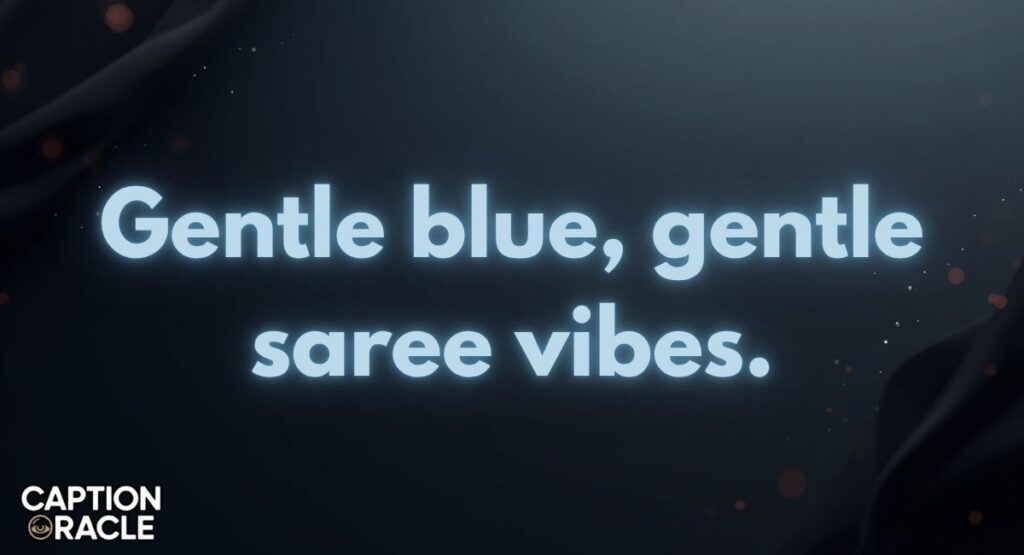 Light Blue Saree Captions