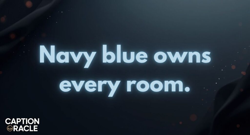 Navy Blue Saree Captions