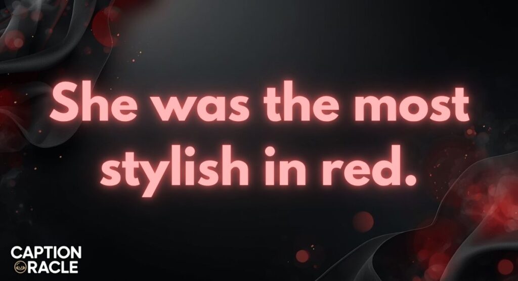 Stylish Red Saree Captions