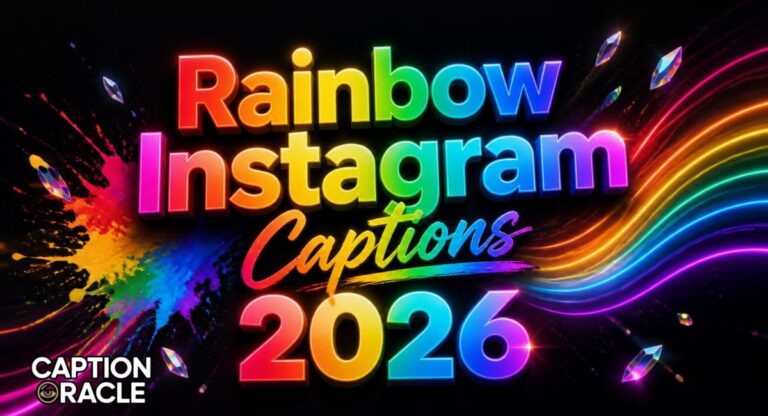 870+ Rainbow Instagram Captions 2026 That Bring Color, Hope, and Magic to Every Post