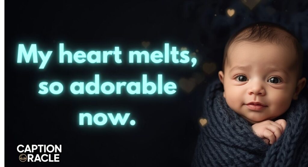 Adorable 2 Months Old Baby Caption