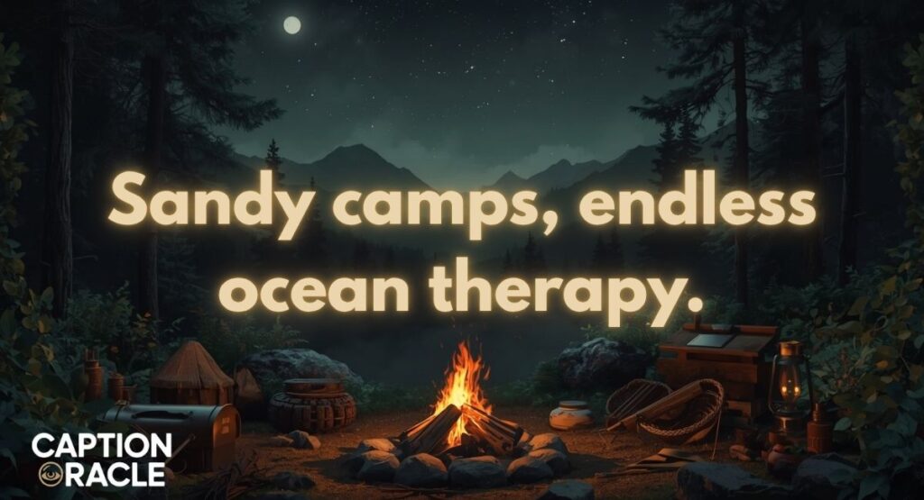 Beach Camping Photo Captions