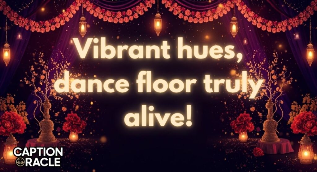 Colorful Sangeet Captions