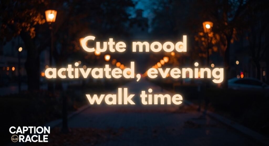 Cute Evening Walk Captions