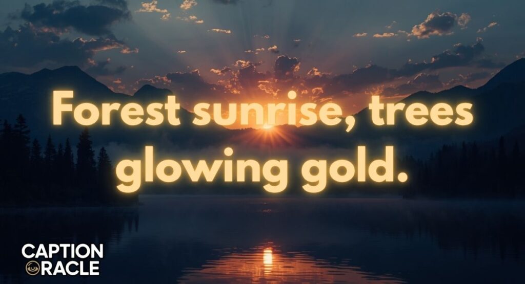 Mountain & Forest Sunrise Captions