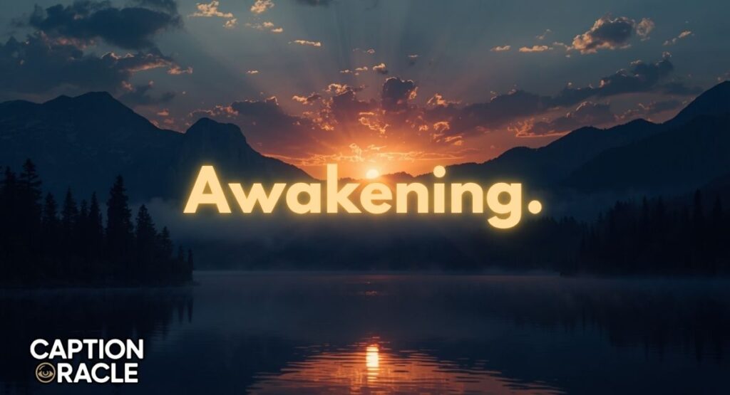 One Word Sunrise Captions For Instagram