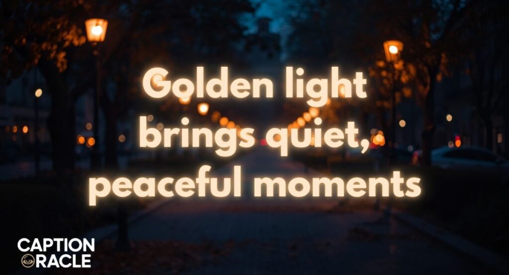 Peaceful Evening Walk Captions