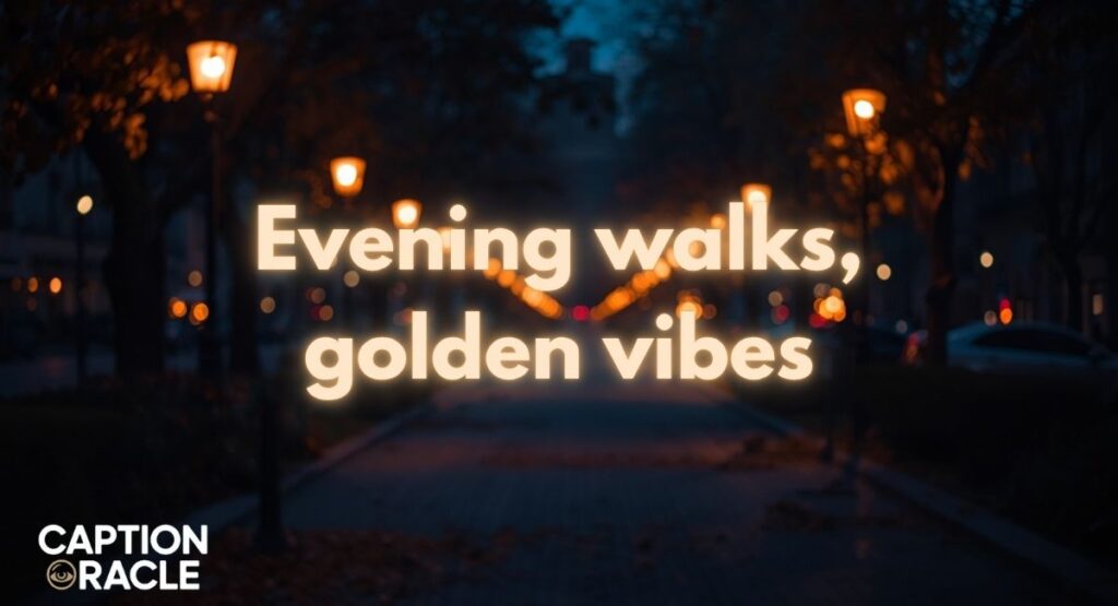 Short Evening Walk Captions