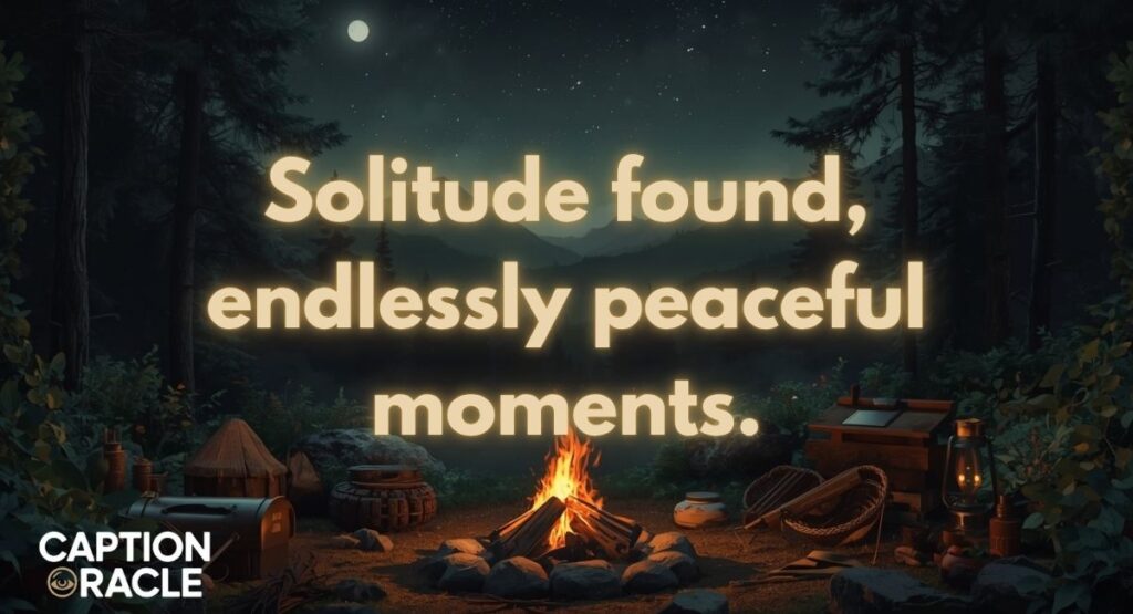 Solo Camping Experience Captions