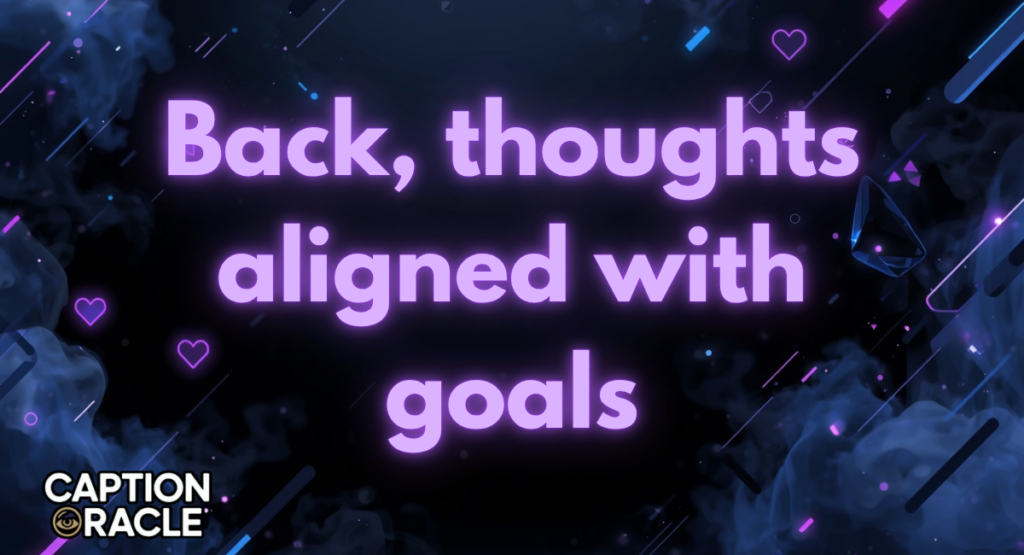 Strong mindset return captions