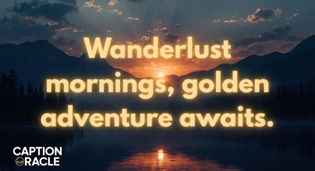 Travel & Adventure Sunrise Captions